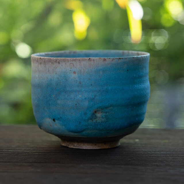 抹茶茶碗 |【共箱付】青茶碗 (SOY-581) 作家「山田想」