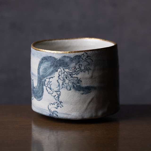 共箱付 | 百鬼夜行旅茶碗 (MS-110) 作家 「清水万佐年」