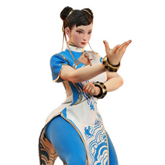 星漫 STAR MAN】MS-011 1/6 Female Fighter (Blue Cloud Patterned