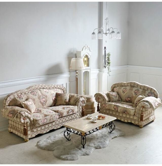 輸入家具 クィーンロココ クラシックソファ 3P 三人掛け グラース