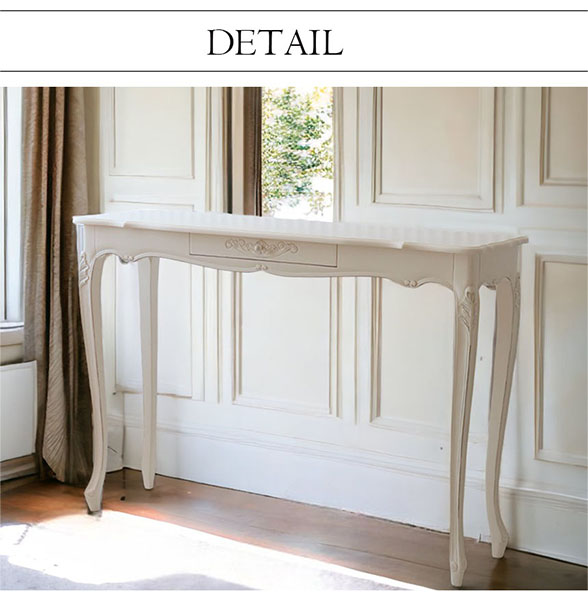 カウンターテーブル 幅135cm｜ヨーロピアンクラシックホワイト