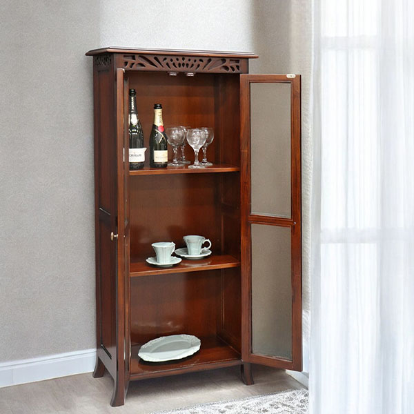 マリナカッシーリ アンティーク調 コンパクトショーケース（本棚・食器