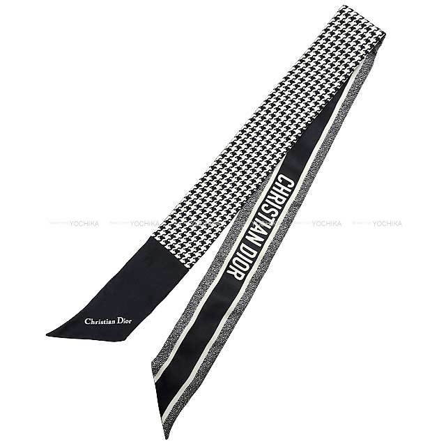 Dior ディオール スカーフ ミッツァ 30 モンテーニュ 黒 (ブラック)/白