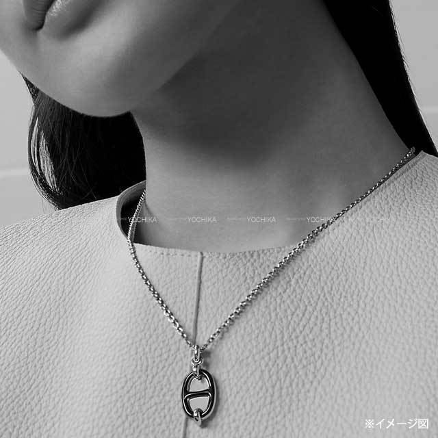 HERMES エルメス ネックレス ペンダント ミニ マイヨン PM マロン