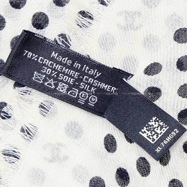 CHANEL シャネル ストール スカーフ 大判 ドット ココマーク 白