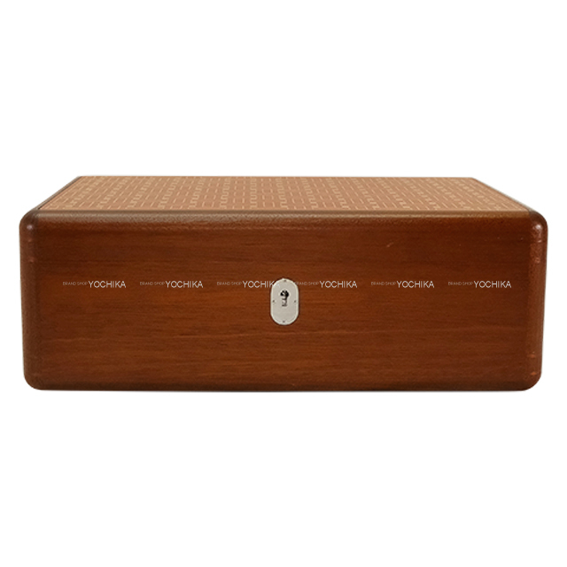 HERMES エルメス 時計 ジュエリーボックス ブラウン ウッド シルバー