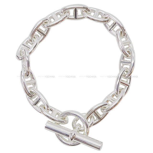 HERMES エルメス ブレスレット シェーヌダンクル GM 15コマ シルバー