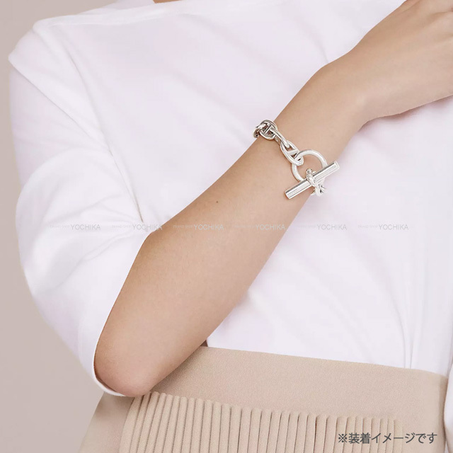 HERMES エルメス ブレスレット シェーヌダンクル GM 15コマ シルバー