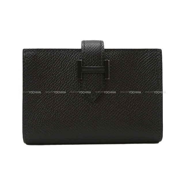 HERMES エルメス カードケース ベアン カードケース ソーブラック
