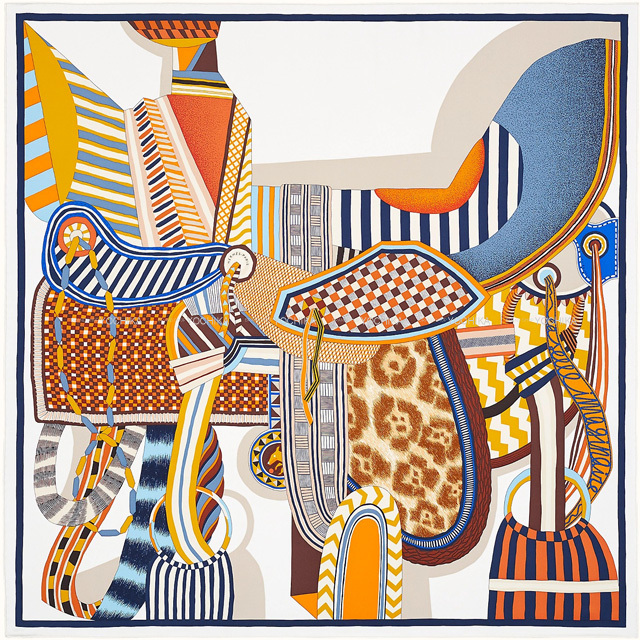 2022年春夏 HERMES エルメス スカーフ カレ90 空想の鞍 LA SELLE