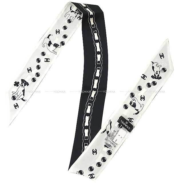 2023年 春夏 新作 CHANEL シャネル スカーフ ヘアバンド 犬 DOG 黒