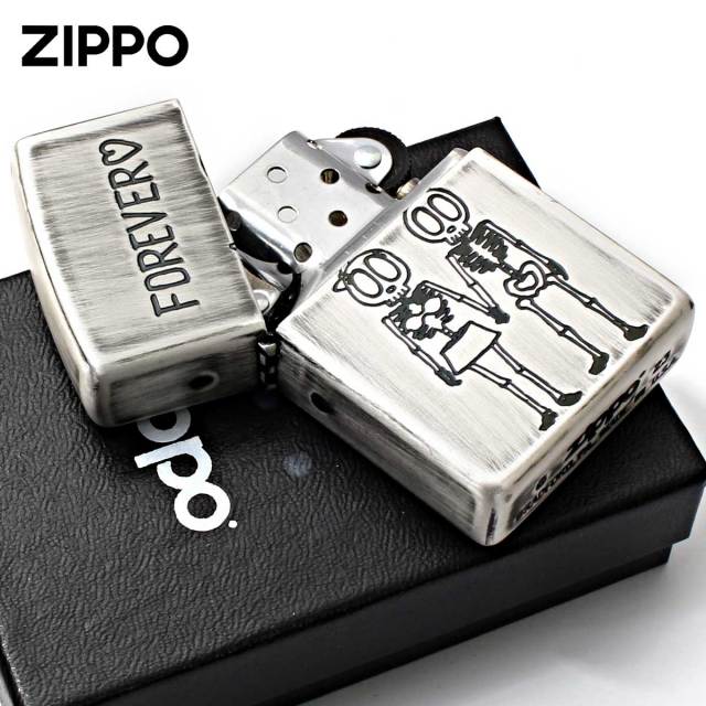 Zippo ジッポー スカル 骸骨 ユーズド仕上げ FUNNY SKULL Forever Love