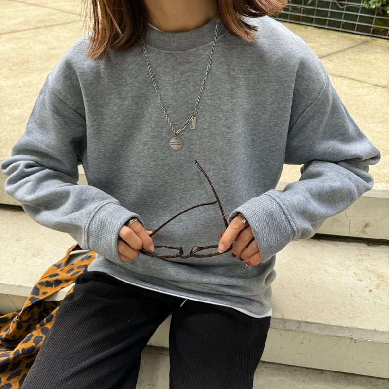 シンプル裏起毛スウェット(グレー/2size) | COPINE
