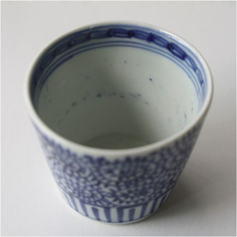 129-b 古伊万里 KOIMARI 染付 蛸唐草 蕎麦猪口 | imarimaru