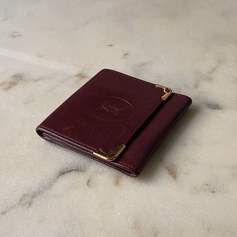 Cartier カルティエ マストライン フラップ型ミニコインケース マスト