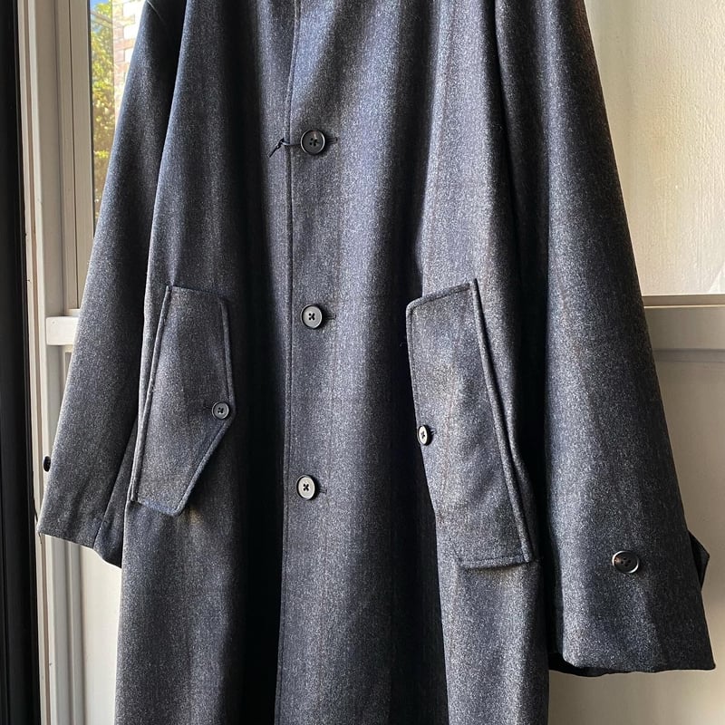 stein INVERTED PLEATS BALMACAAN COAT - ST.4