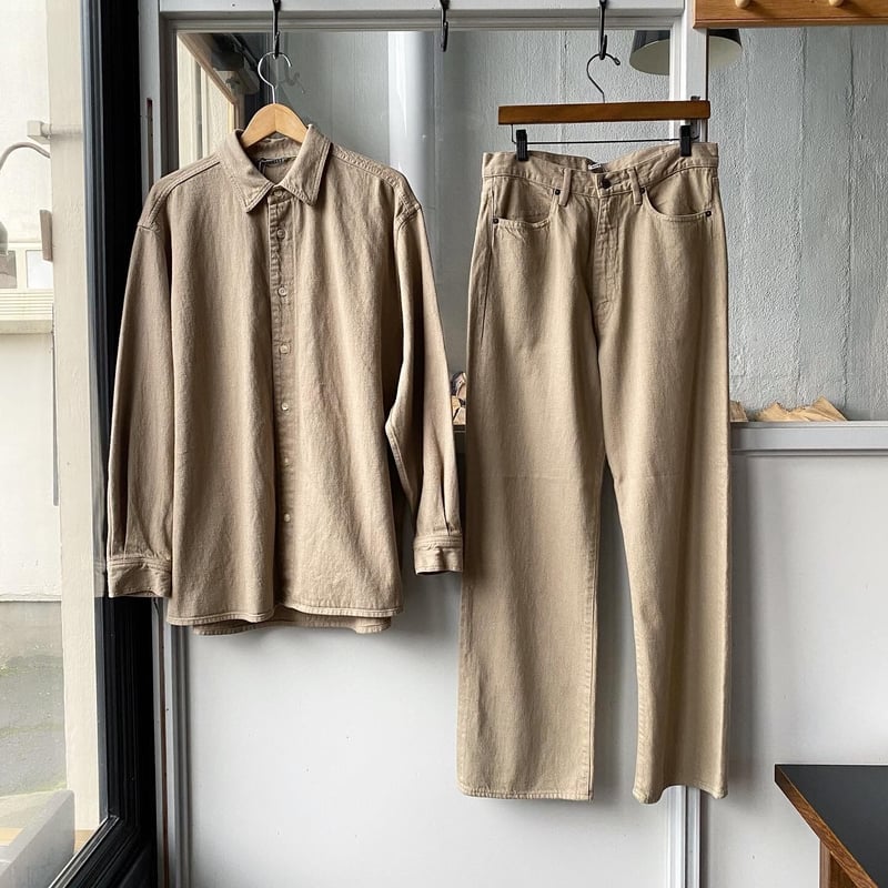 AURALEE BOTANICAL DYED SELVEDGE DENIM SHIRTS