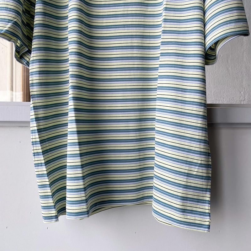AURALEE HARD TWIST COTTON BORDER TEE | Less H