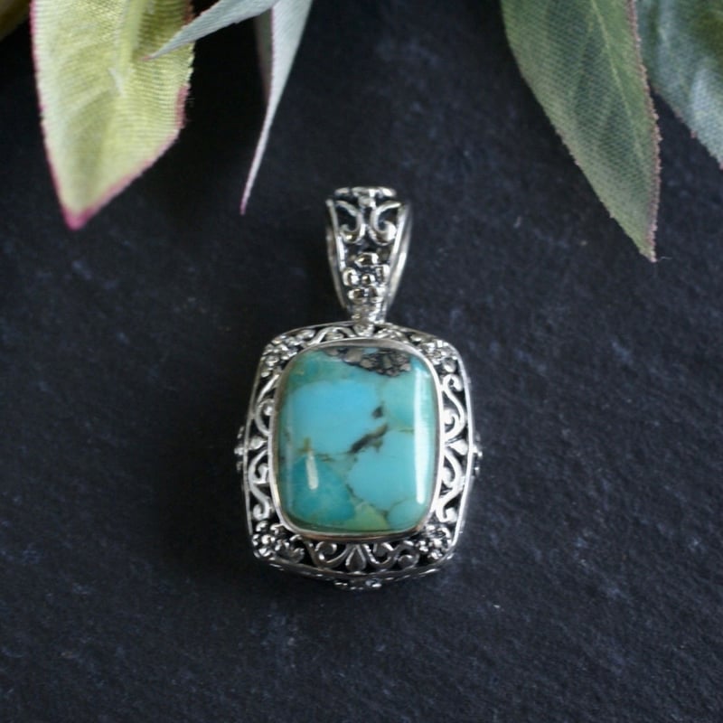 ターコイズ ペンダントトップ シルバー925 （sv-219） | Ratna gemstones