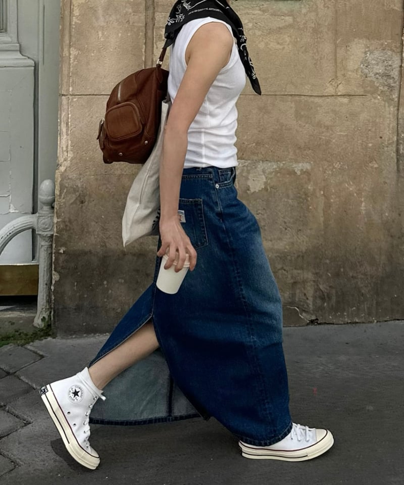 ok.soon×piccadilly OGC DENIM MAXI SKIRT | ok.soon
