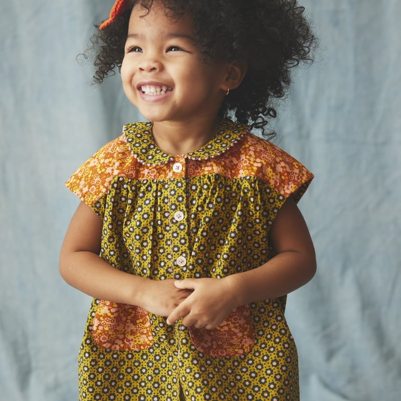 Misha & Puff Nanna Tunic - Pistachio Flower Dot