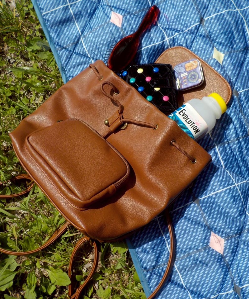 Mini leather back pack / black | Tostalgic Clot