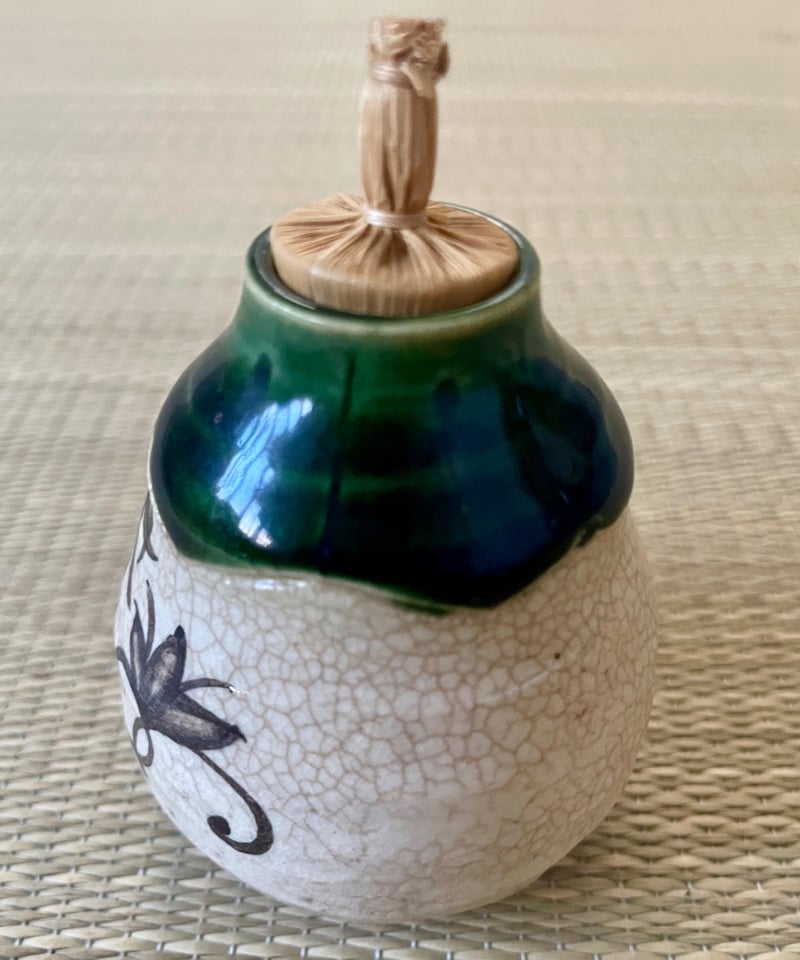 美品 在銘】山口錠鐵造 振出 織部焼 金平糖入れ 茶箱点前 | ginyoudo