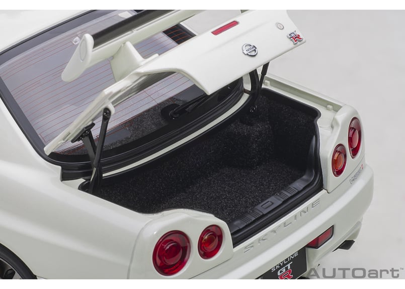 AUTOart 1/18 日産 スカイライン GT-R （R34） Vスペック II （ホワイ