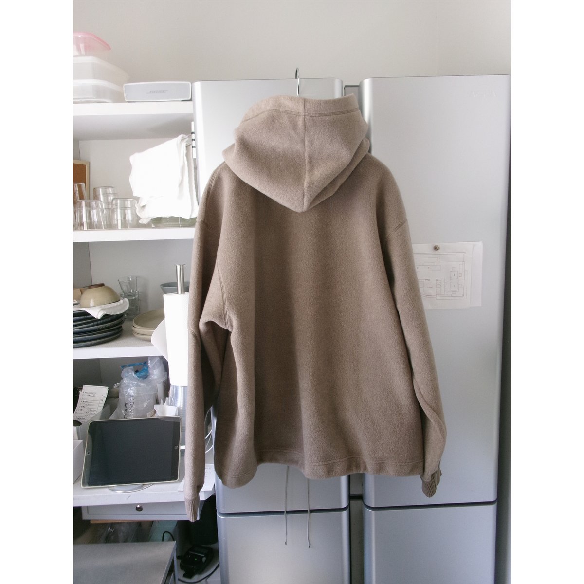 ABELIA EDWARD GOUCHA / FRACTURE HOODIE *BEIGE |