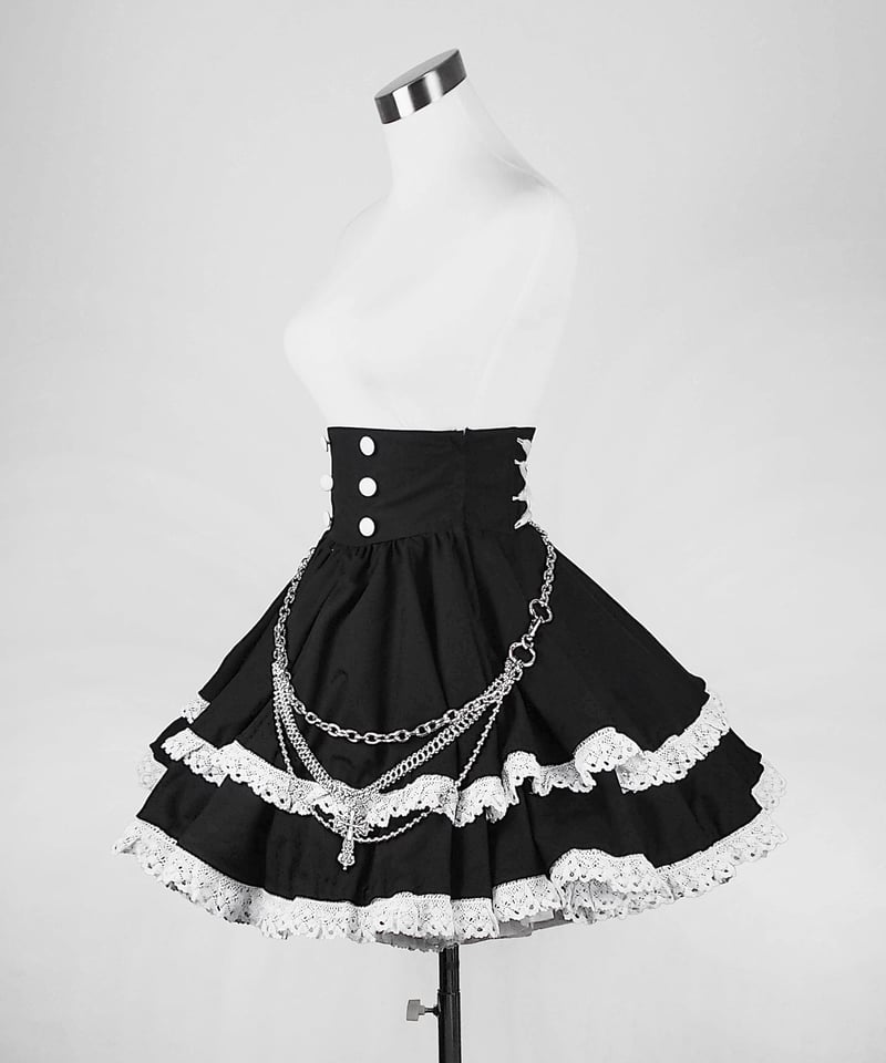 2段フリルコルセットスカート》 BLACK | HIDOLATRAL THEODOL