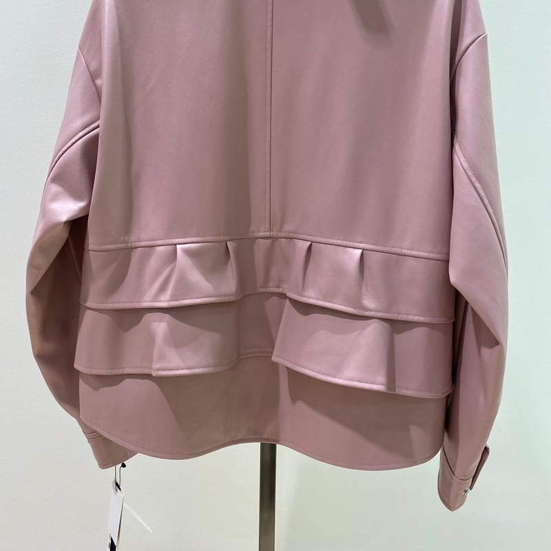 バックフリルフェイクレザージャケット | jade by stage's STORE