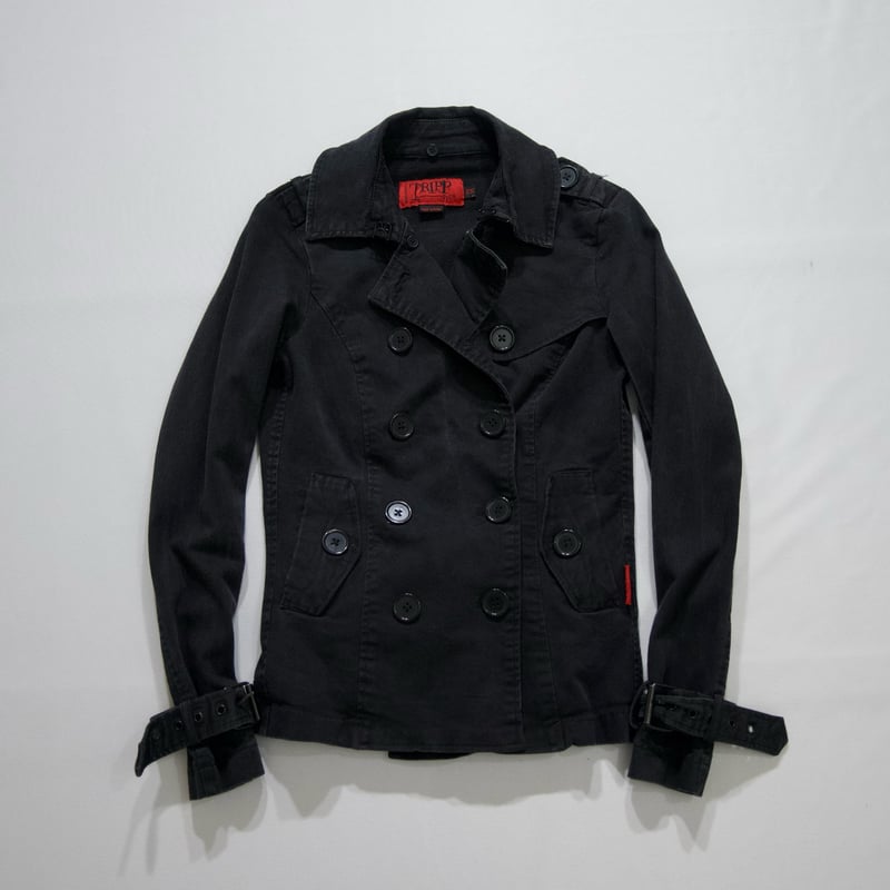 TRIPP NYC Double Breasted Napoleon Jacket / Pea