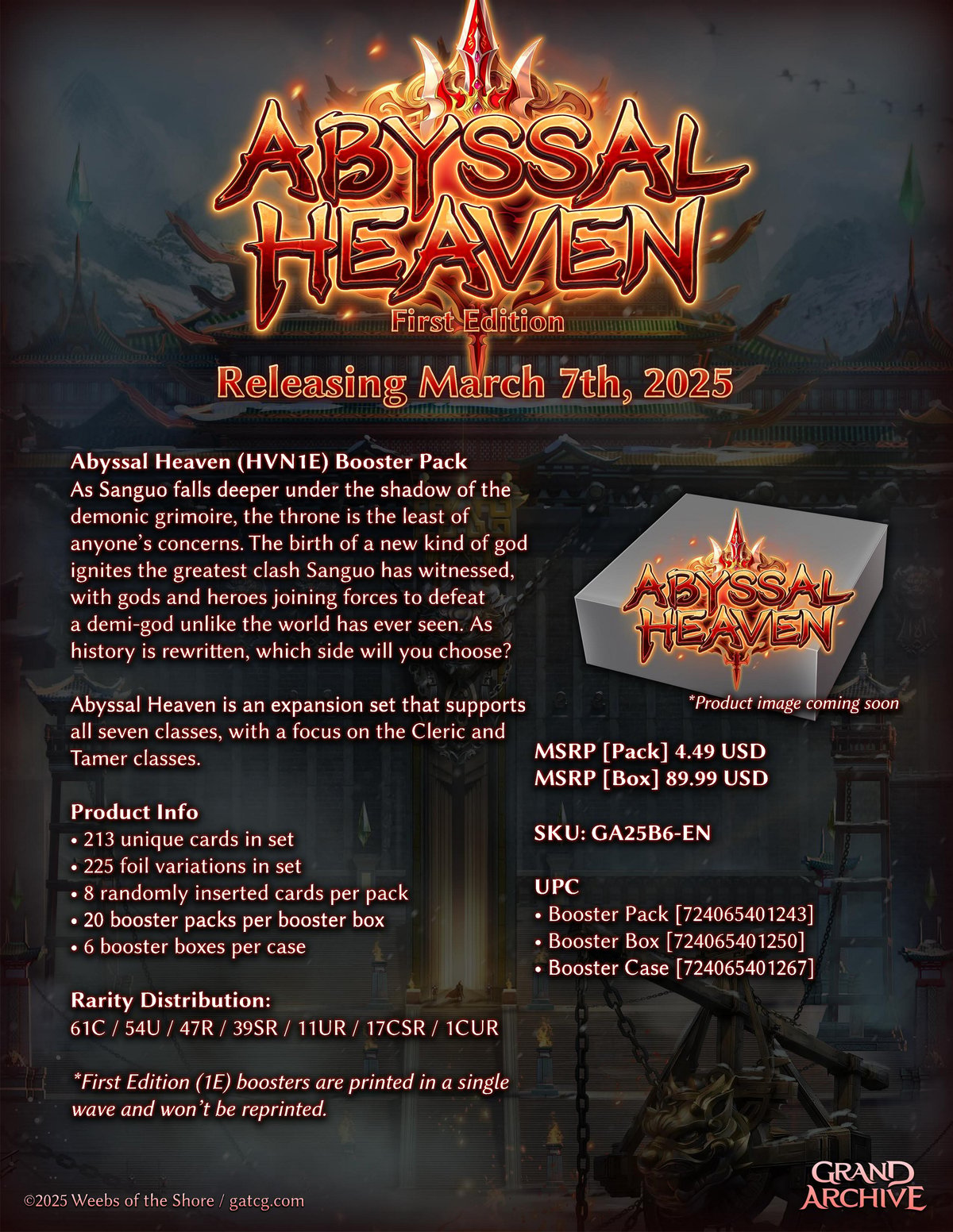 GRAND ARCHIVE TCG 『Abyssal Heaven 1st Edition (