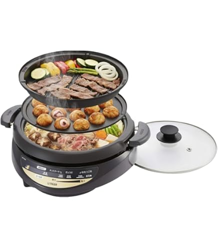Amazon | タイガー魔法瓶(TIGER) グリル鍋 深鍋 たこ焼き 焼肉