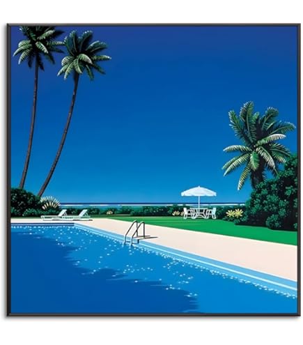 Amazon.co.jp: Hiroshi Nagai永井博画家の作品（夏 No.16）ポスター