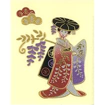 Amazon.co.jp: 日本の文化 蒔絵シール 「舞妓さん 金」 : おもちゃ