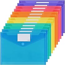 Amazon | ZCZN 書類収納 クリアホルダー マジックテープ式 クリア