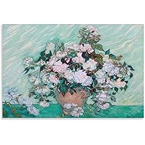 Amazon.co.jp: ゴッホ 世界の名画 バラのある花瓶 ポスター アート