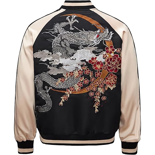 Amazon.co.jp: [星姫] 【Hoshihime 和柄 総刺繍スカジャン （竹虎