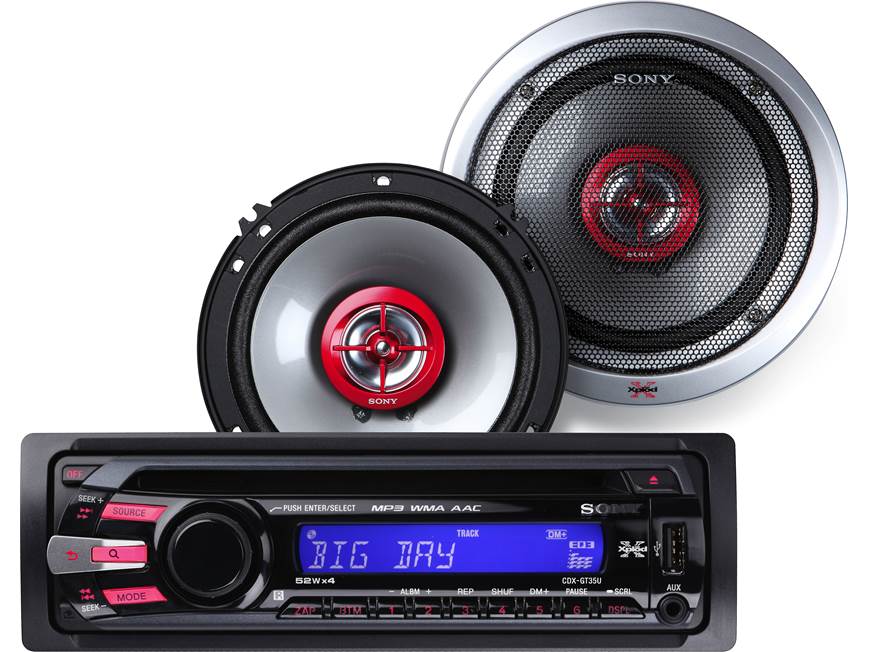 Sony Xplod CXS-GT3516F CD receiver and speaker package at Crutchfield