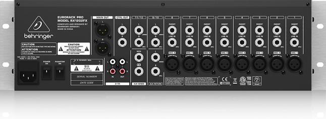 Behringer Eurorack Pro RX1202FX Rack-mount 12-channel mixer with