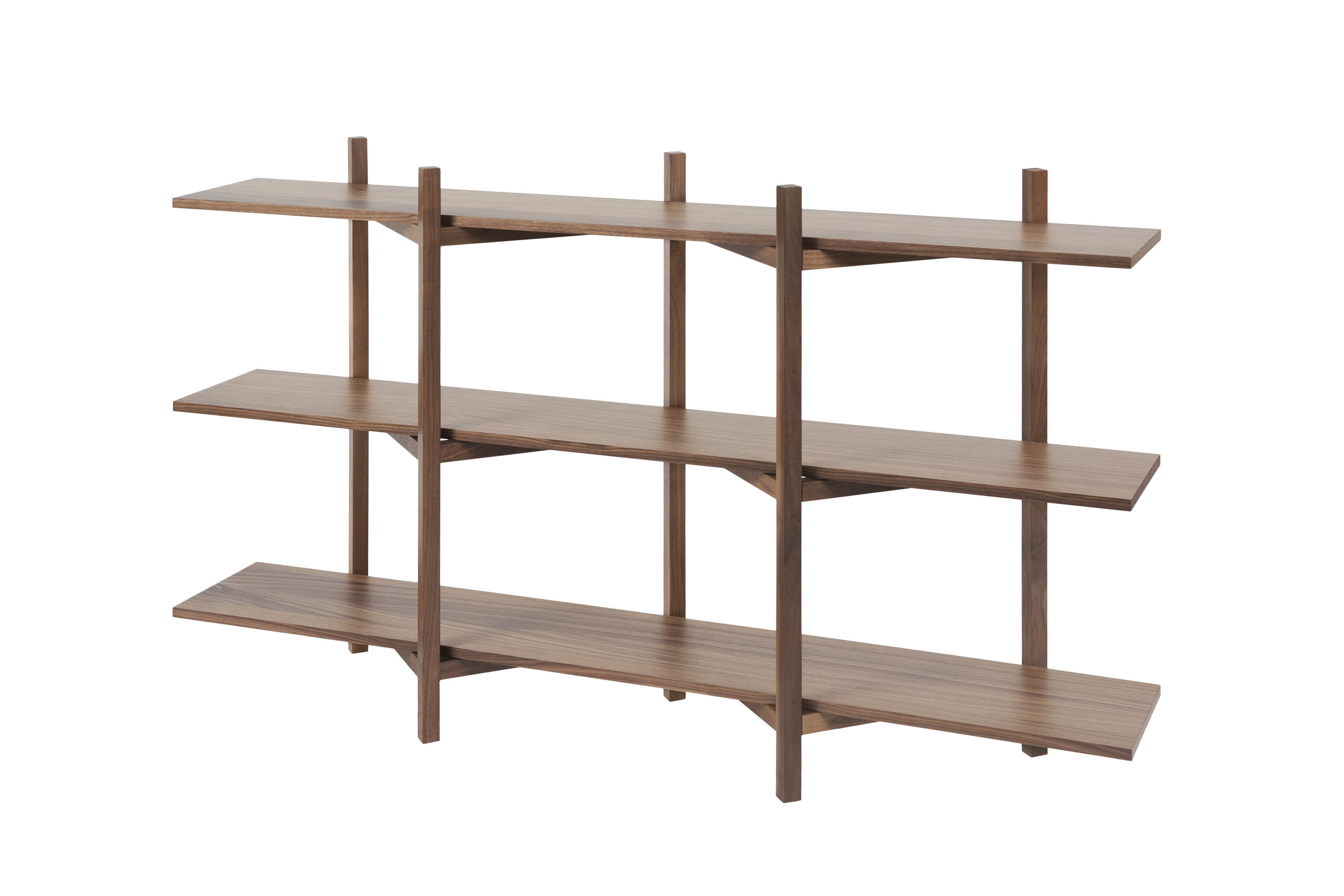 Zig Zag Shelf Low, Walnut — Hem