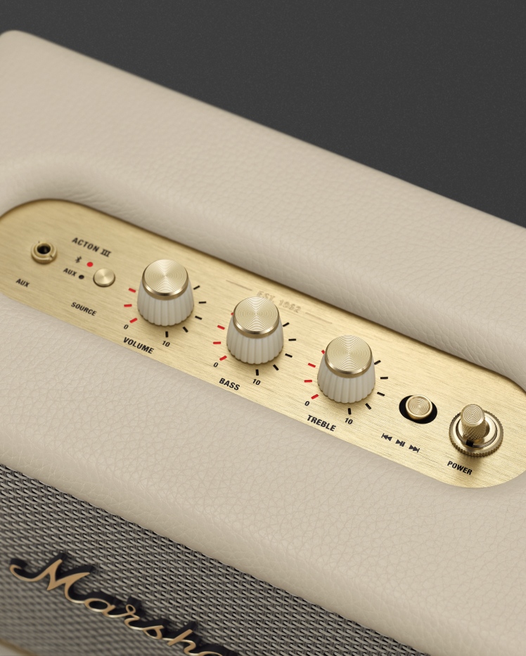 Acton III Cream - Bluetoothホームオーディオスピーカー | Marshall.com