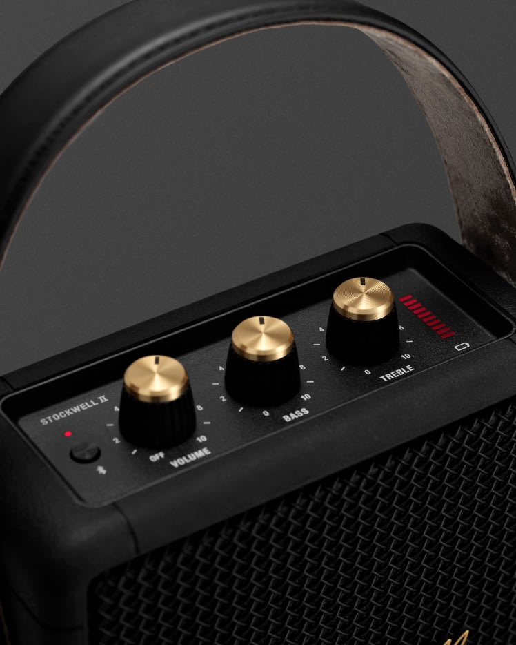 Stockwell II Black and Brass - Portable speaker | Marshall.com