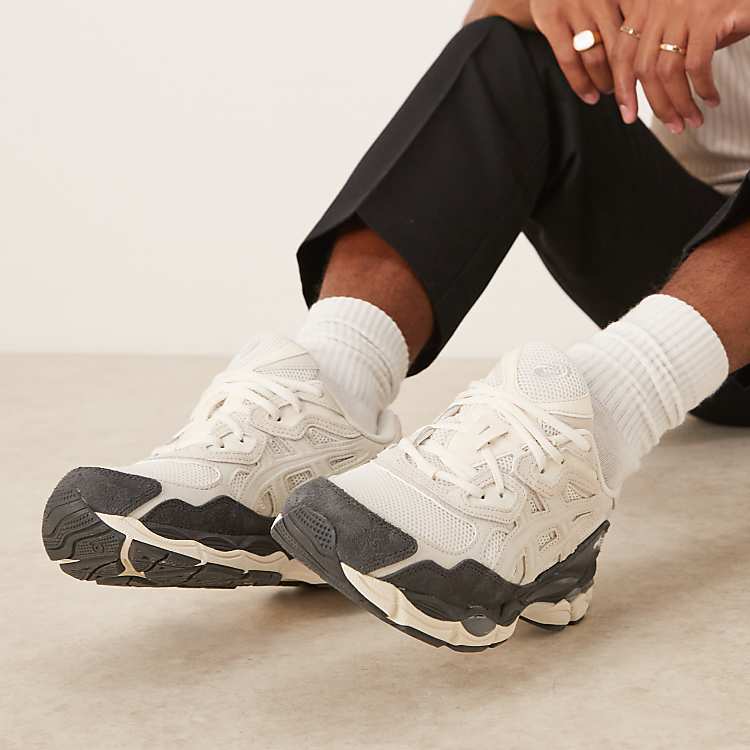 Asics GEL-NYC trainers in white and smoke grey | ASOS