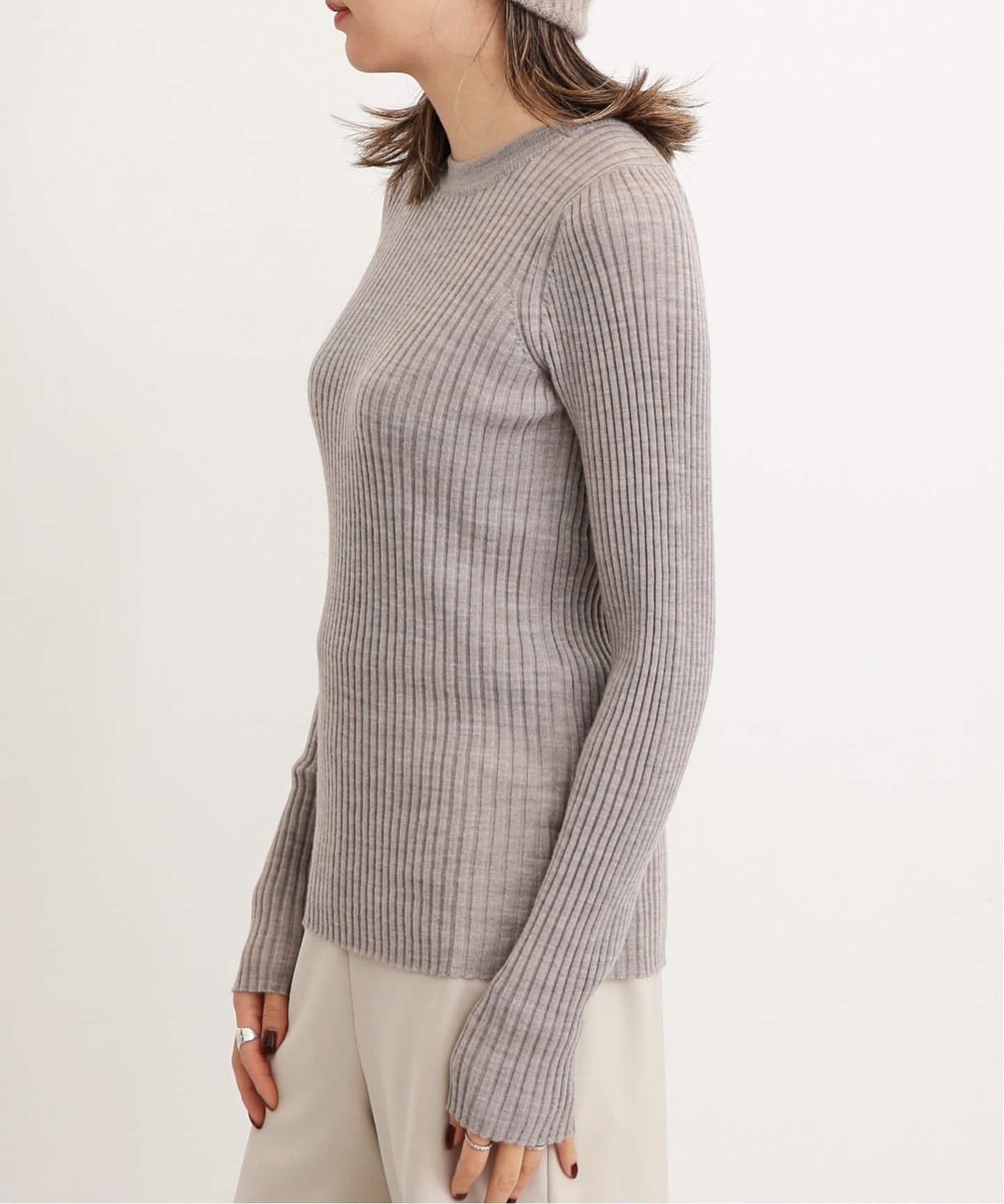 WIDE RIB CREW NECK KNIT（ニット／セーター）｜L'Appartement