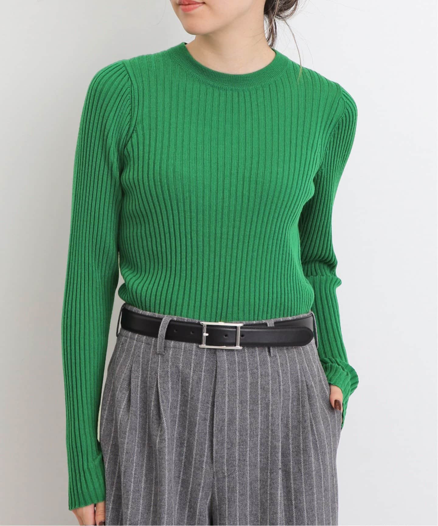 WIDE RIB CREW NECK KNIT（ニット／セーター）｜L'Appartement
