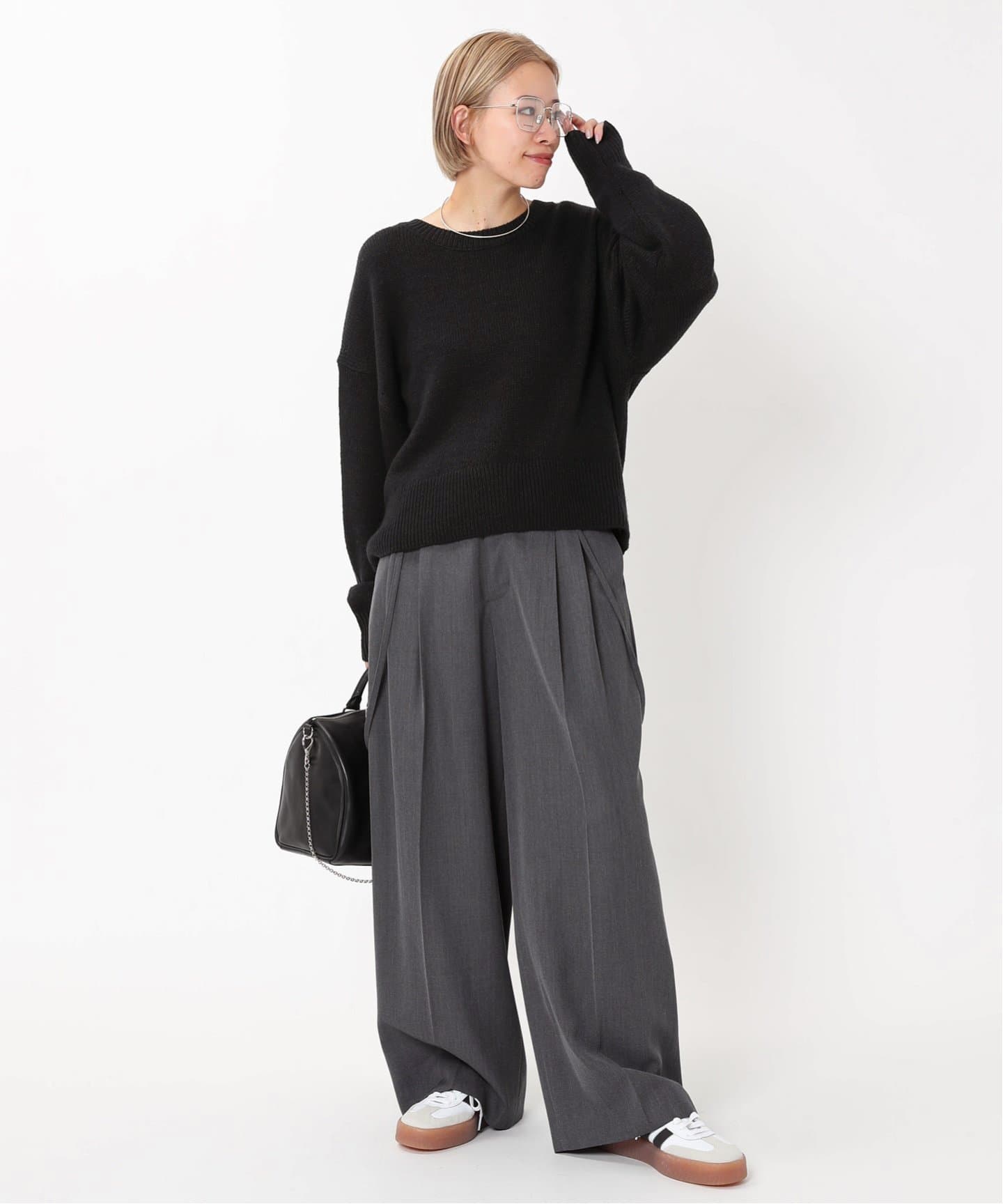 ショートクルーネックニット（ニット／セーター）｜AP STUDIO