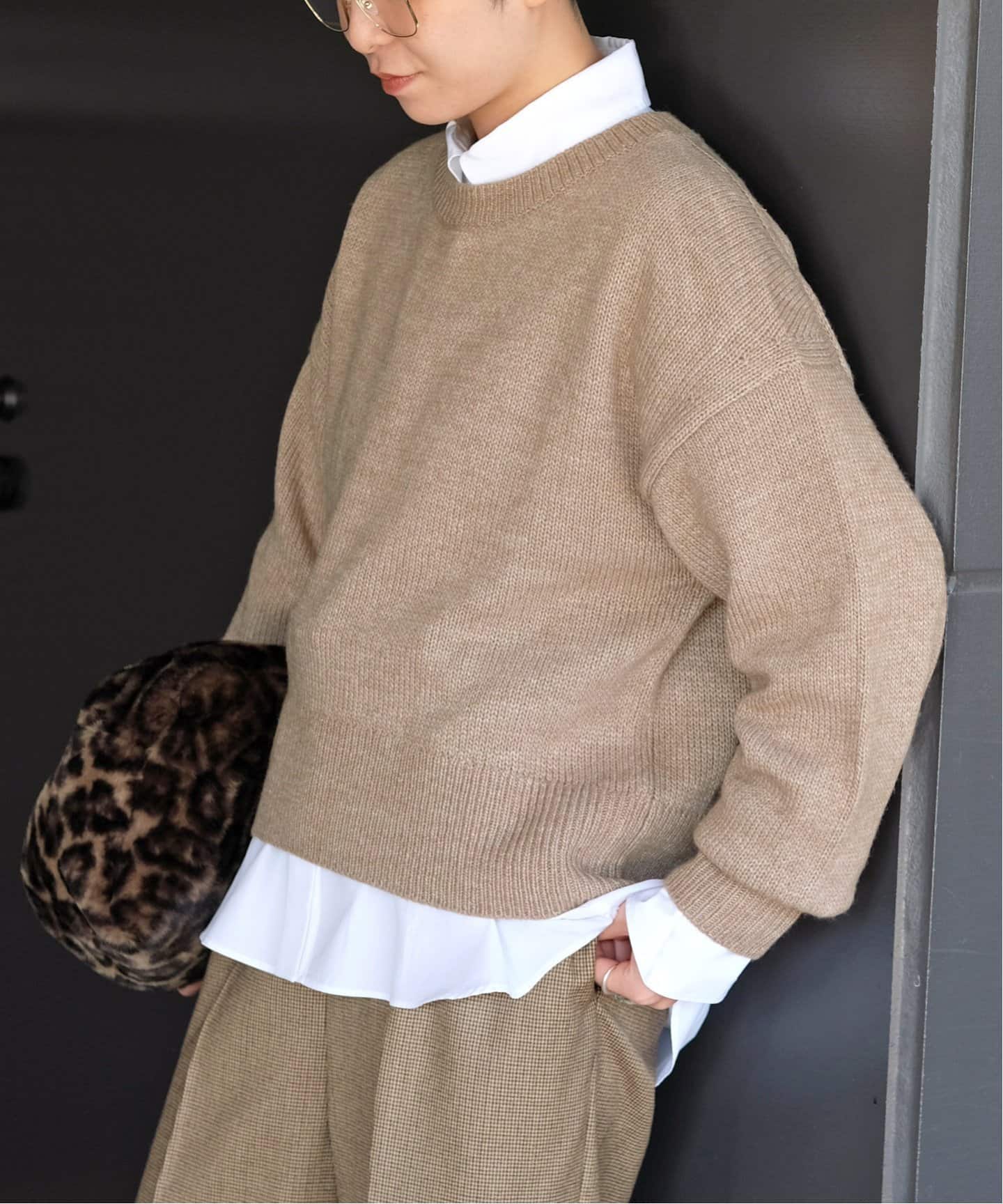 ショートクルーネックニット（ニット／セーター）｜AP STUDIO