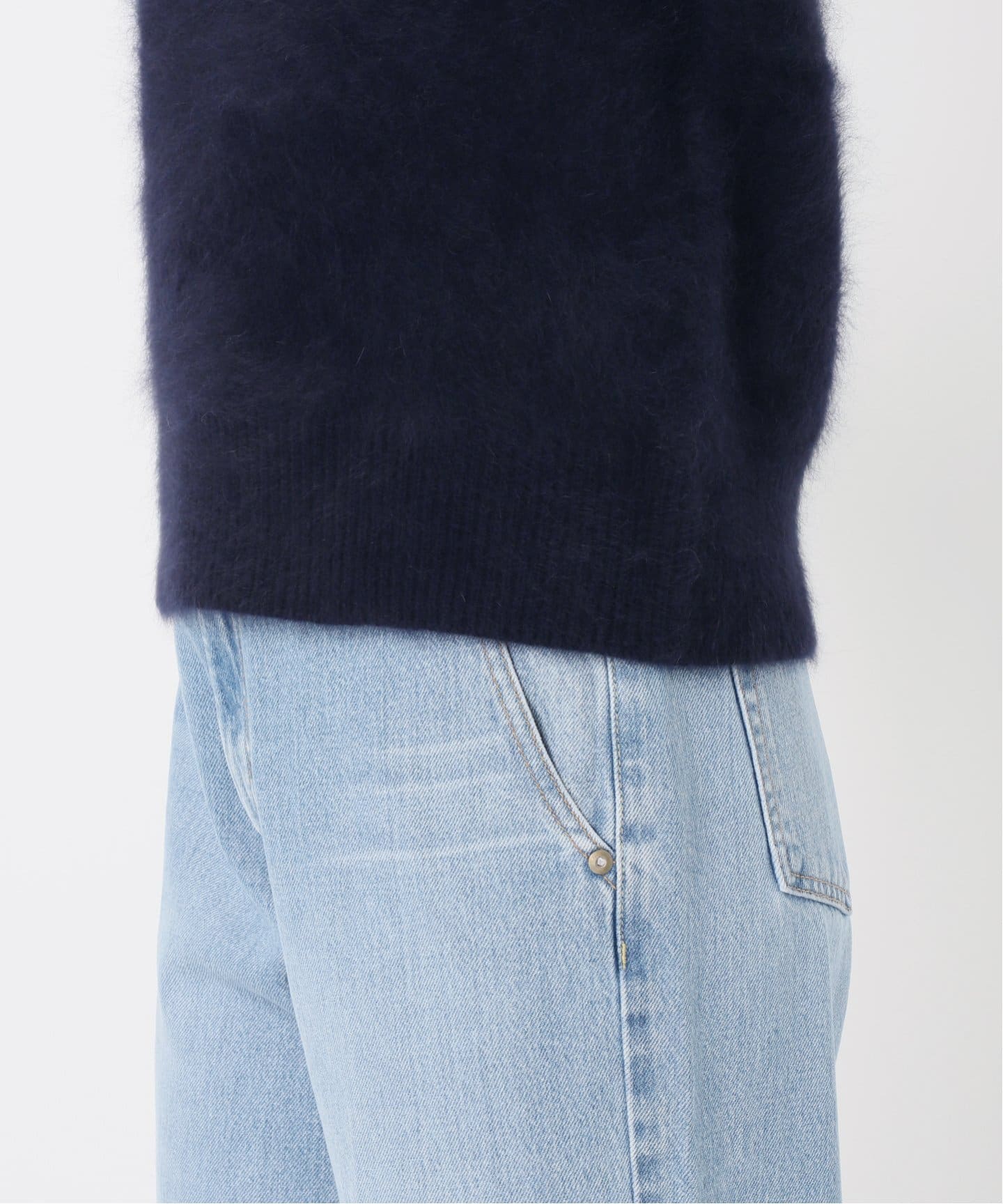 fluffy ファーハーフスリーブプルオーバー（ニット／セーター）｜IENA